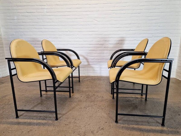 Set of 4 Postmodern Arco BK Dining Chairs, 1980s