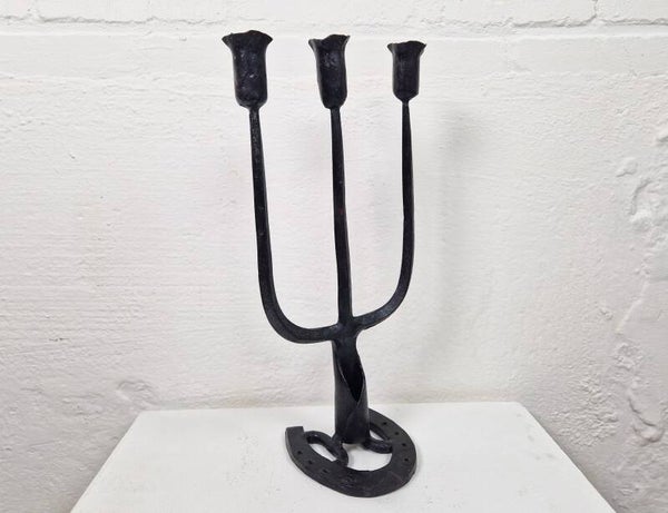 French Wrought Iron Candle Holder, 1950s