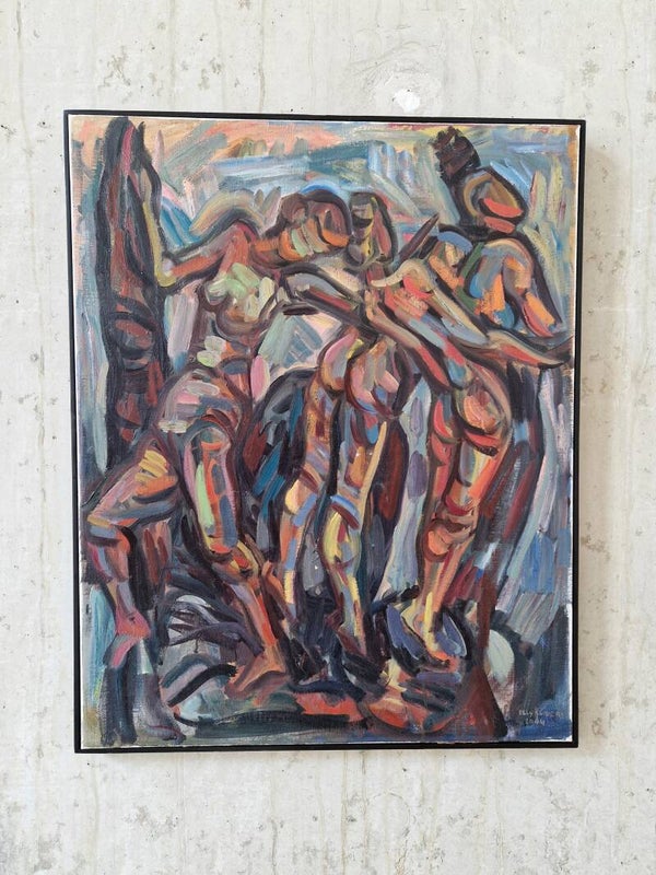 Elly Kuipers Painting of Dancing Nudes, 2004