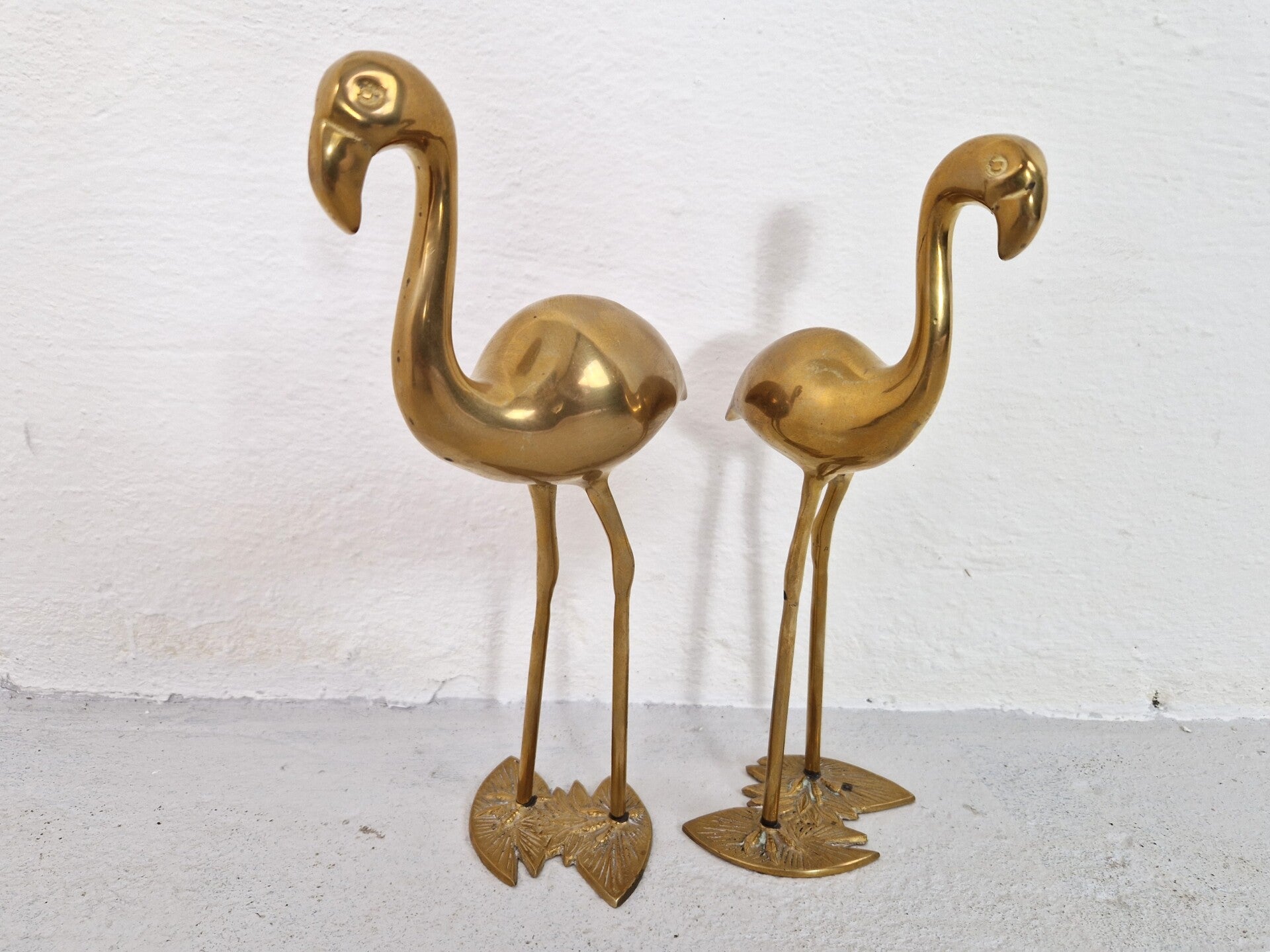 Set of Vintage Brass Birds, 1960s, mid-century