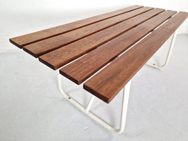 Vintage Slatted Bench, 1960s