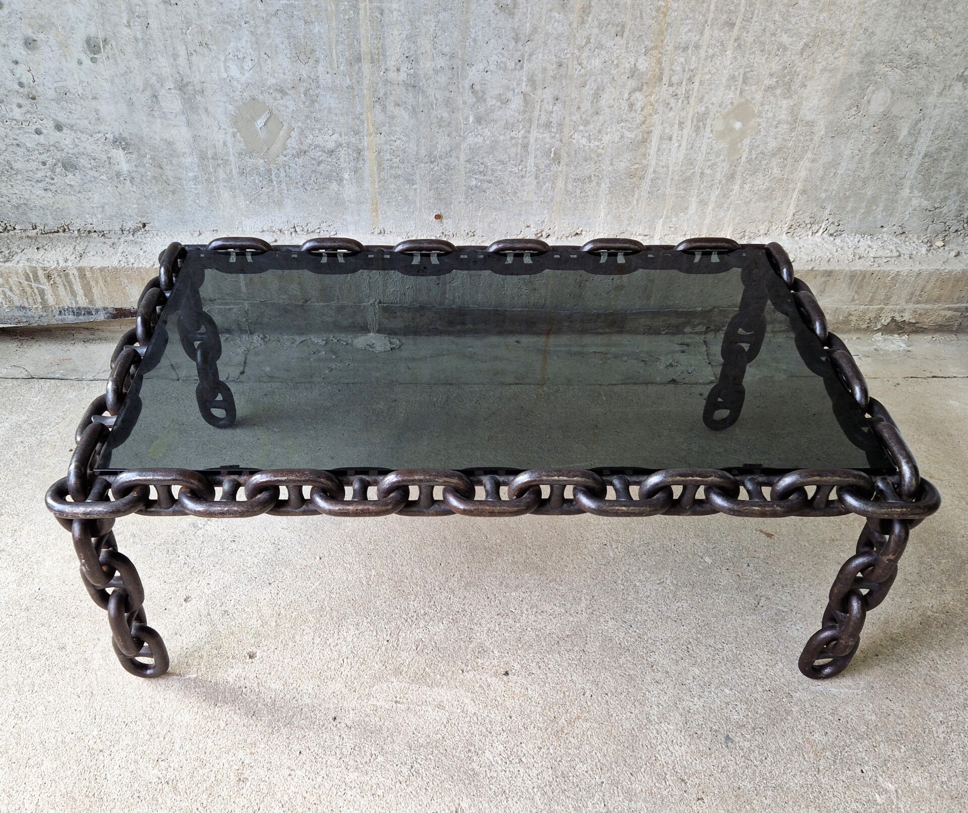 Brutalist Chain Table, 1970s