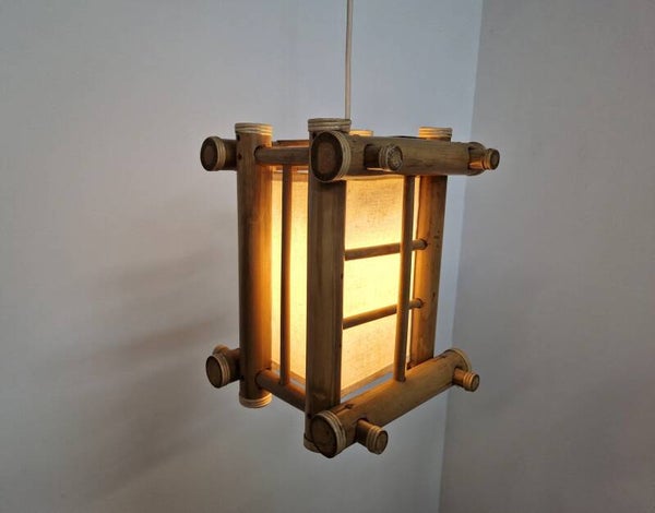 Vintage Bamboo Lamp | Japandi