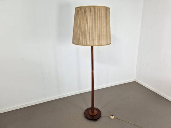 Mid-Centuy Floor Lamp | Teak and Brass