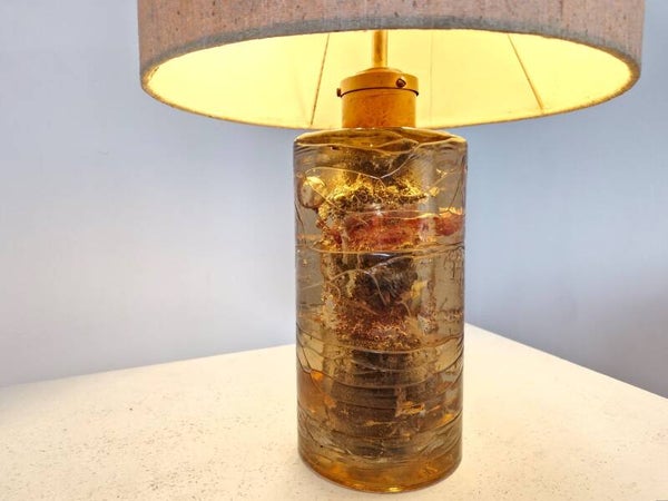 Fractal Resin and Copper Lamp | 1970s