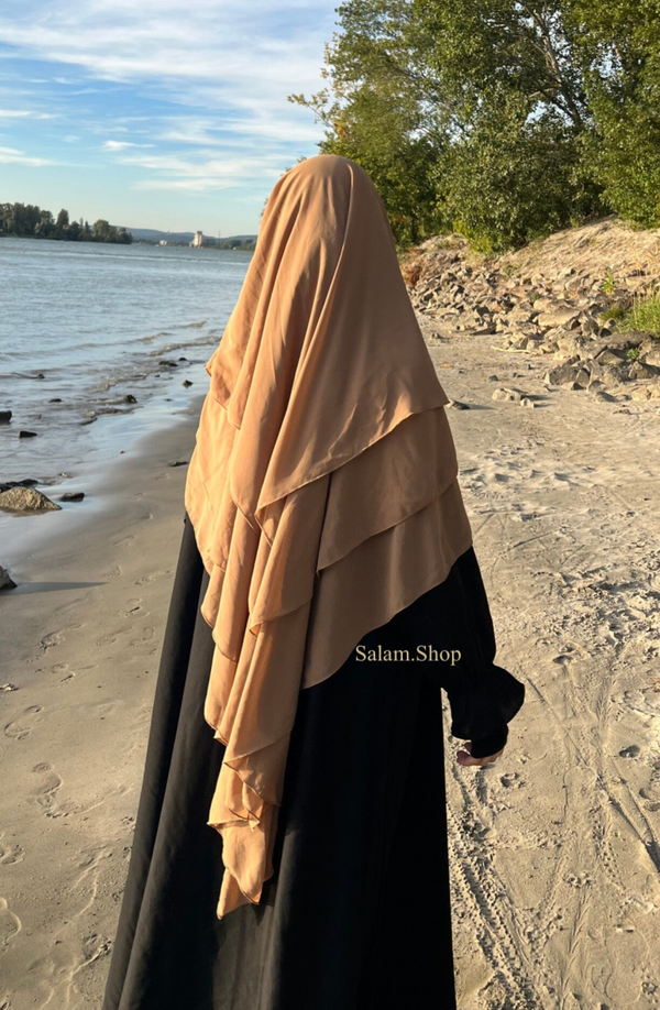 3-lagiger Khimar aus Chiffon