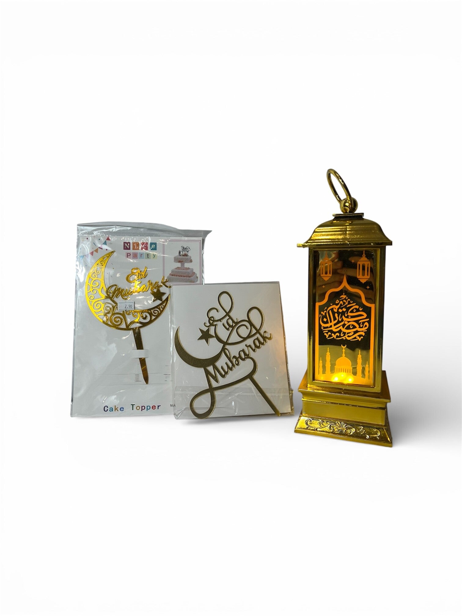 Eid-Cake-Topper, 3 verschiedene Designs