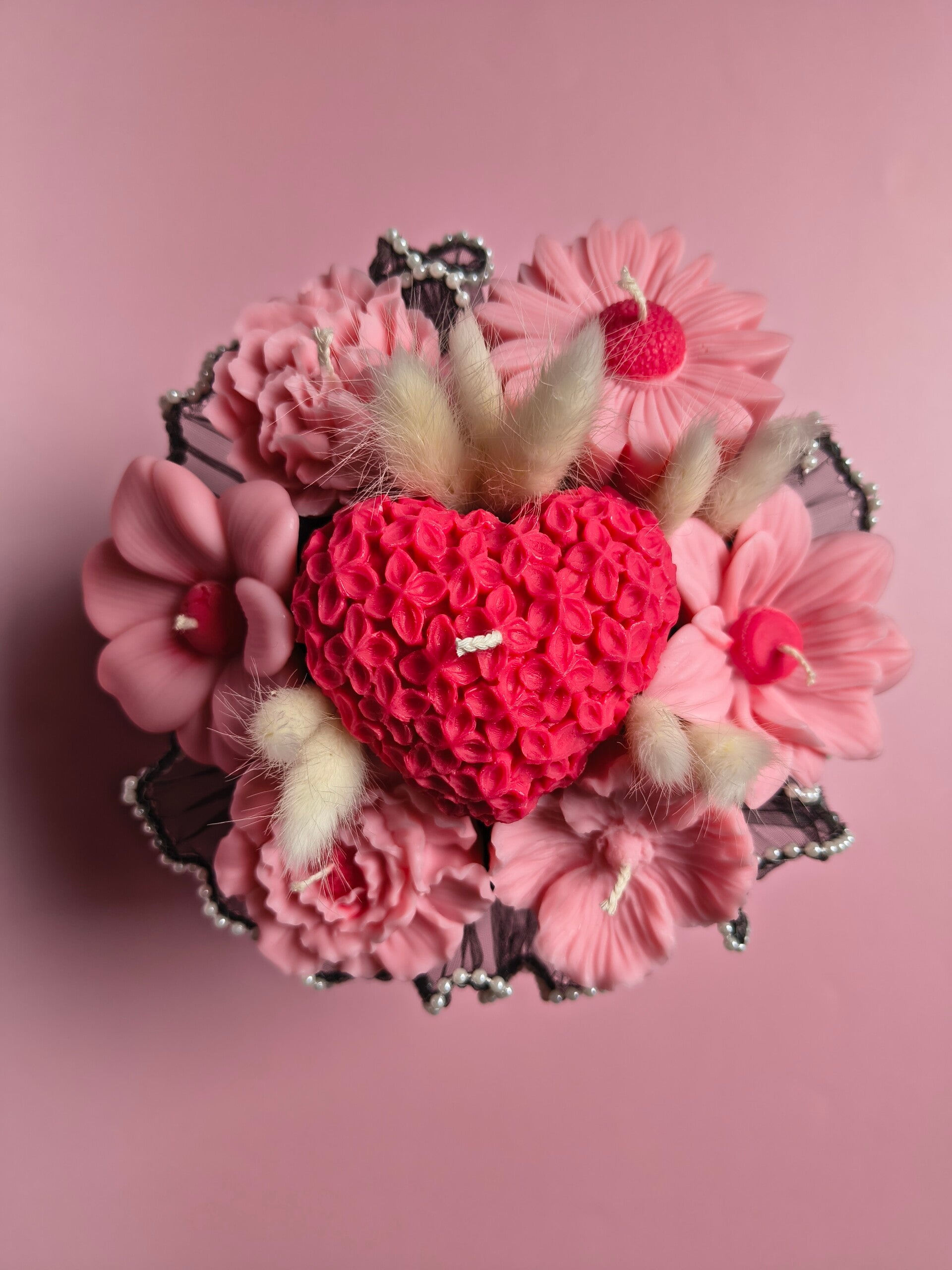 Hart boeket Roze-Rood - Direct leverbaar