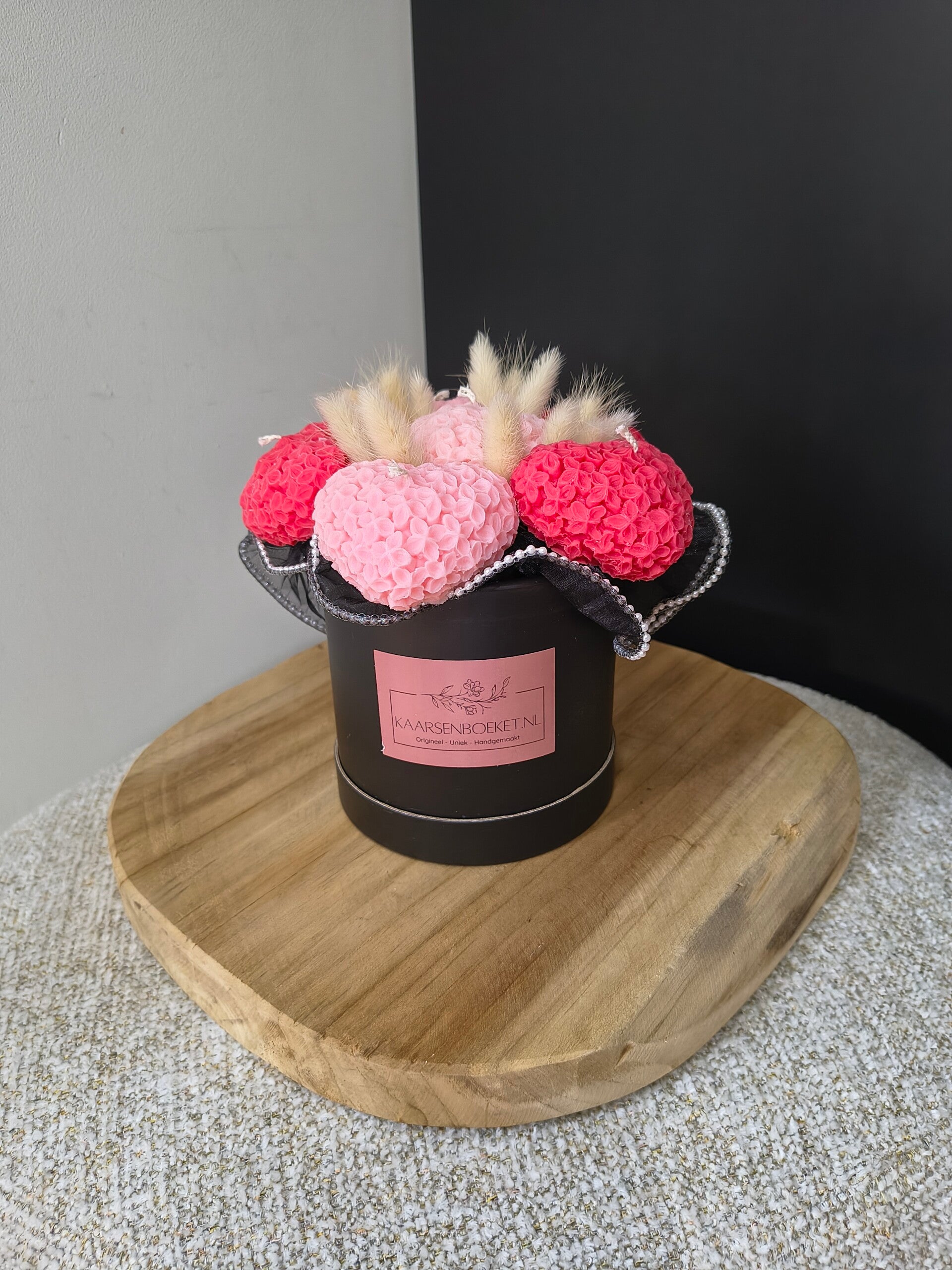Hartjes boeket Roze-Rood - Direct leverbaar