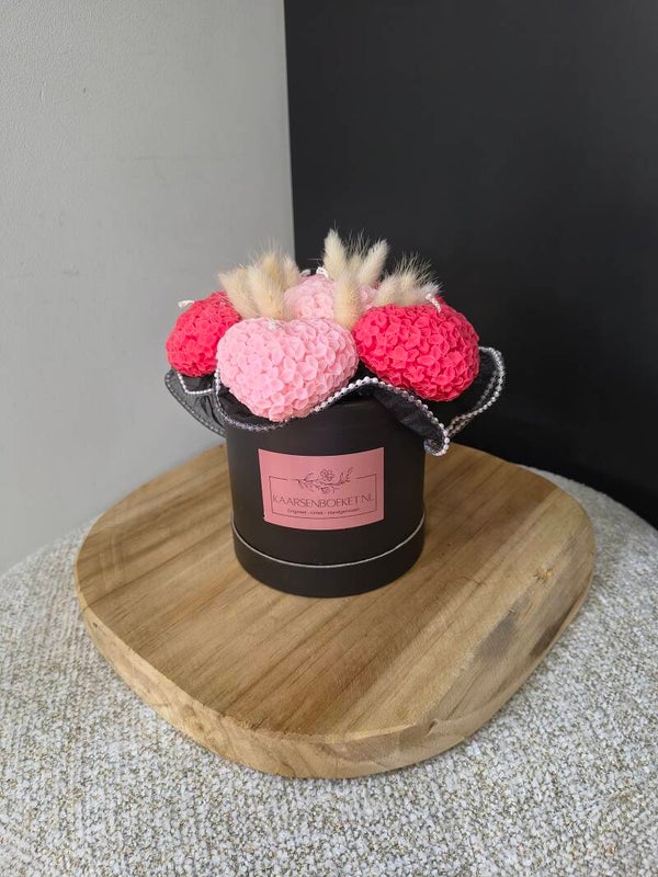 Hartjes boeket Roze-Rood - Direct leverbaar