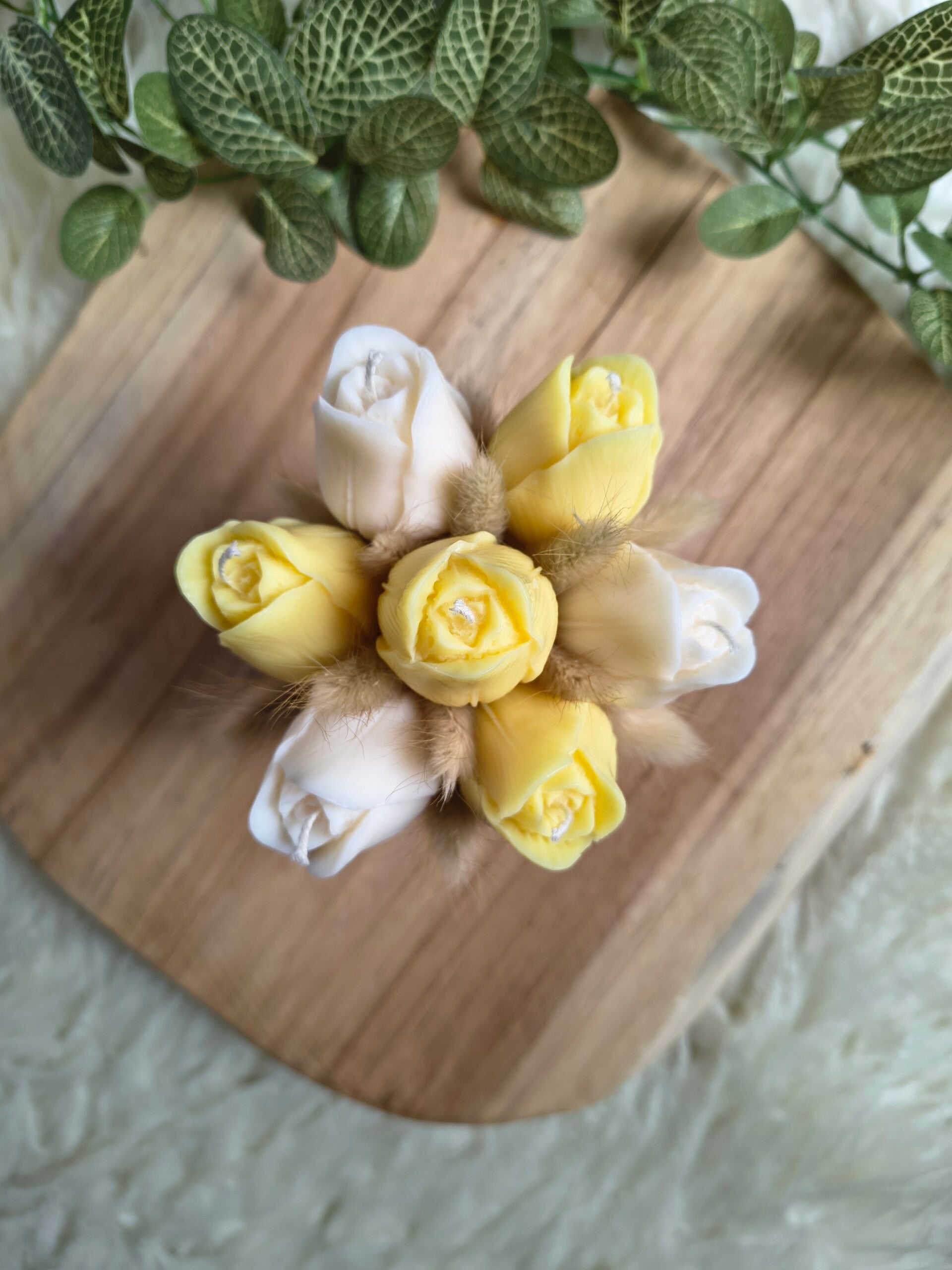 Mini Tulpenboeket Geel-Wit - Direct leverbaar