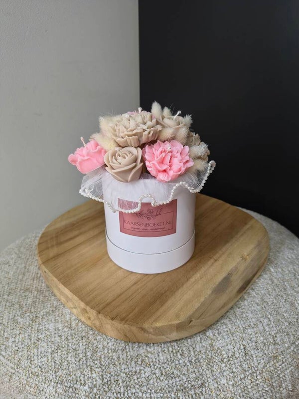 Standaard boeket Roze-Beige - Direct leverbaar