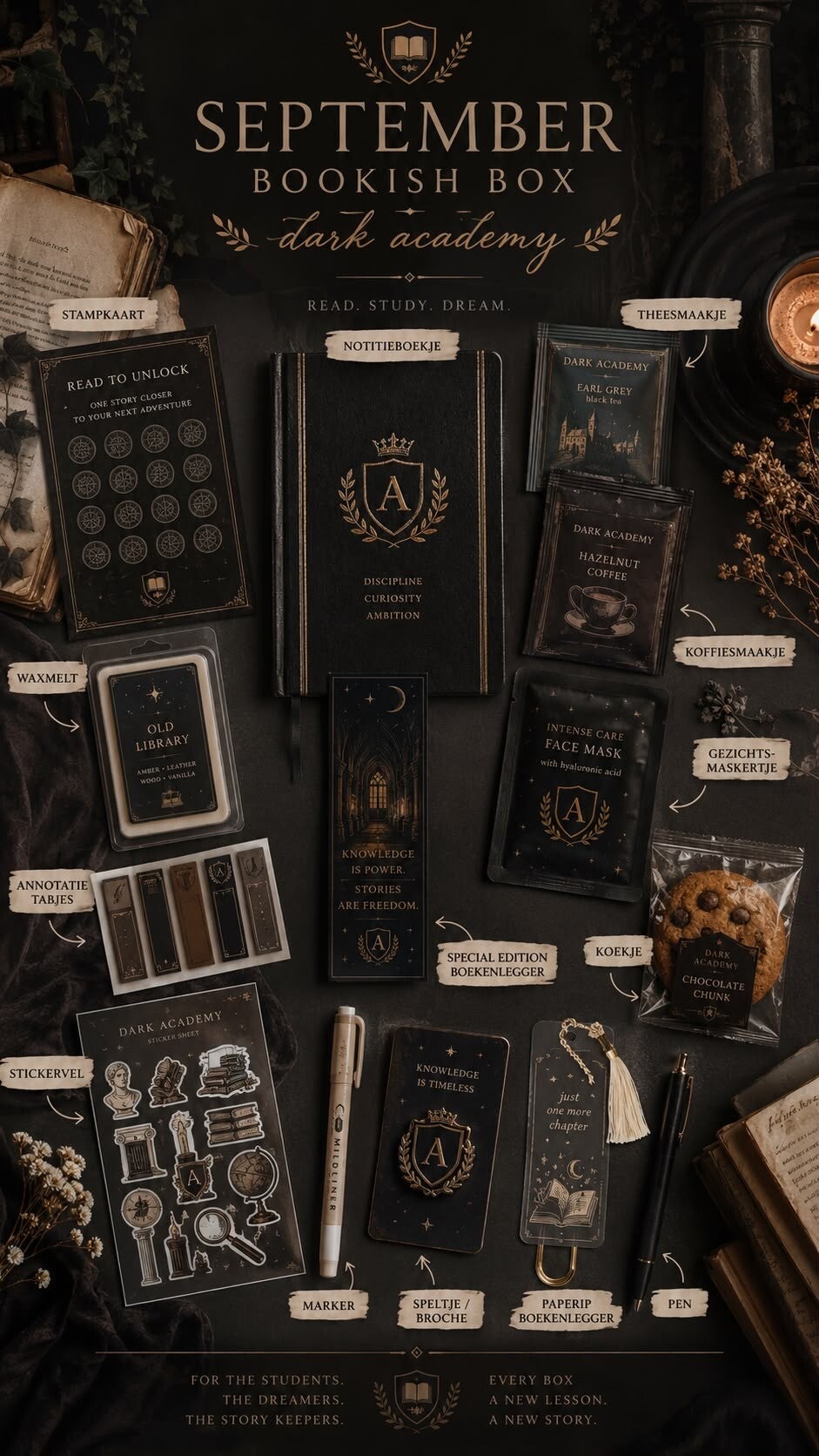 Bookish September box - Dark Academy