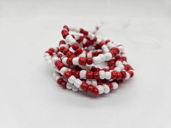 Red & White Waist Beads