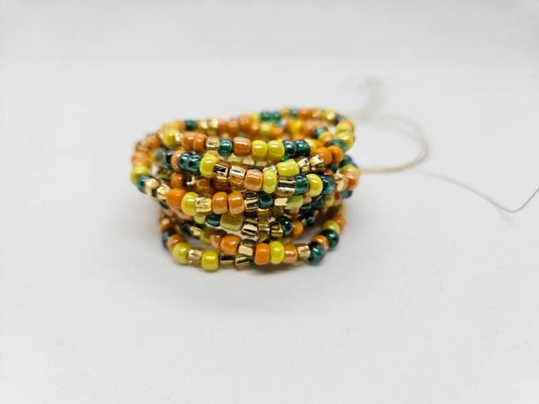 Orange Multi-color Waist Beads