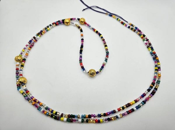 Pop Up Mix w/ Lava Stone (Gold) Waist Beads