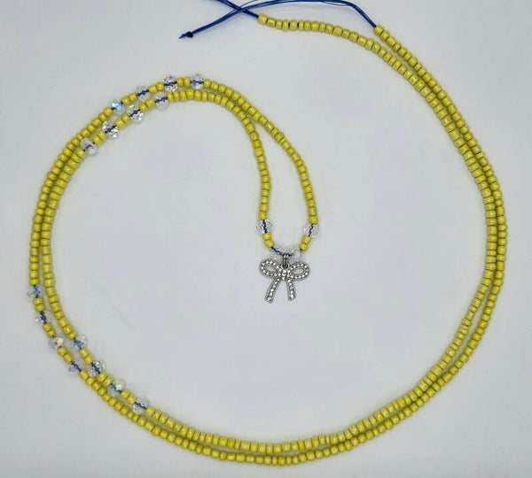 Sunshine & Silver Bows Waist Beads