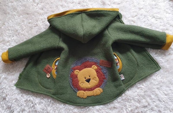 Wollwalkjacke " Löwe" , Gr.92-98