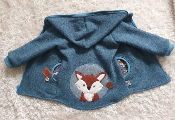 Wollwalk Jacke " Fuchs" , GR.104-110
