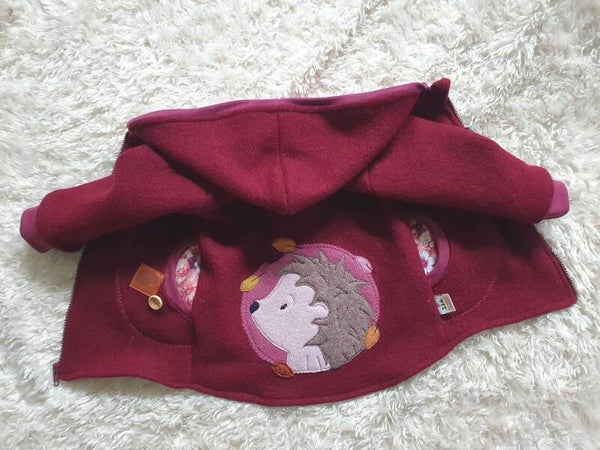 Wollwalk Jacke " Igel " ,GR.86-92