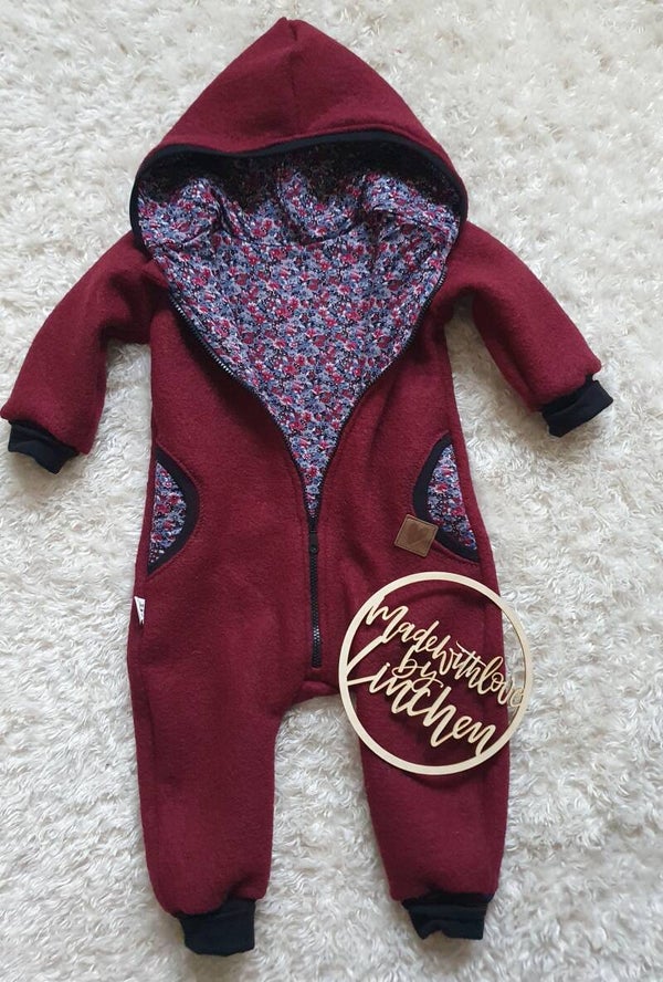Wollwalk Overall " Blümchen" Gr.98/104
