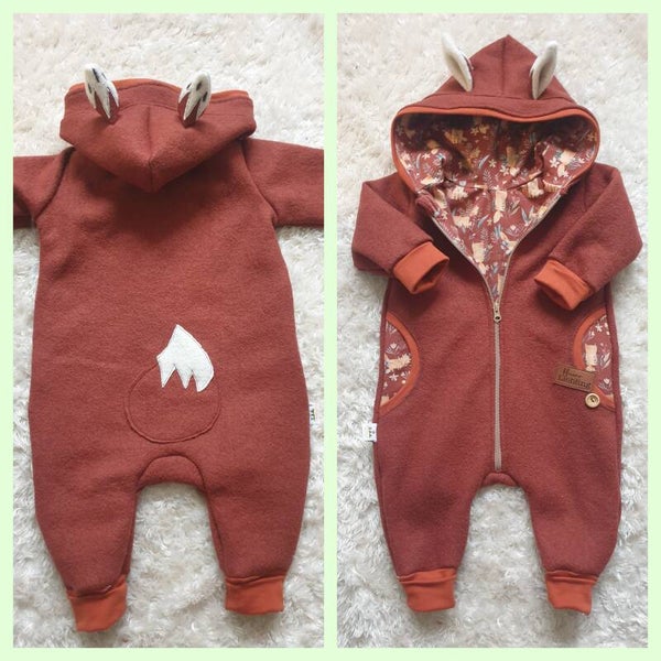 Wollwalk Overall " Fuchs " Gr.80-86