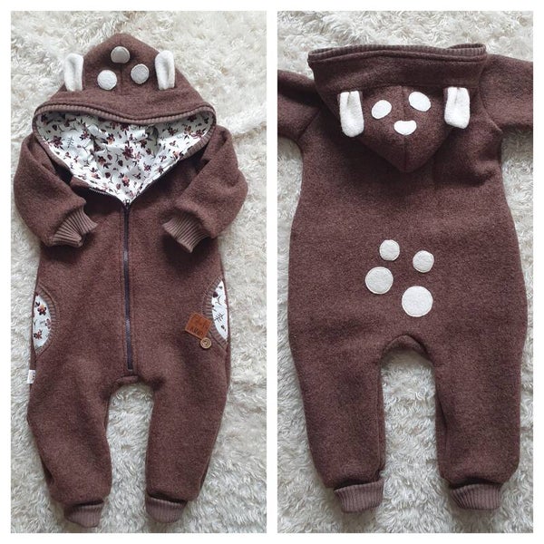 Wollwalk Overall " Rehkitz", GR.92-98