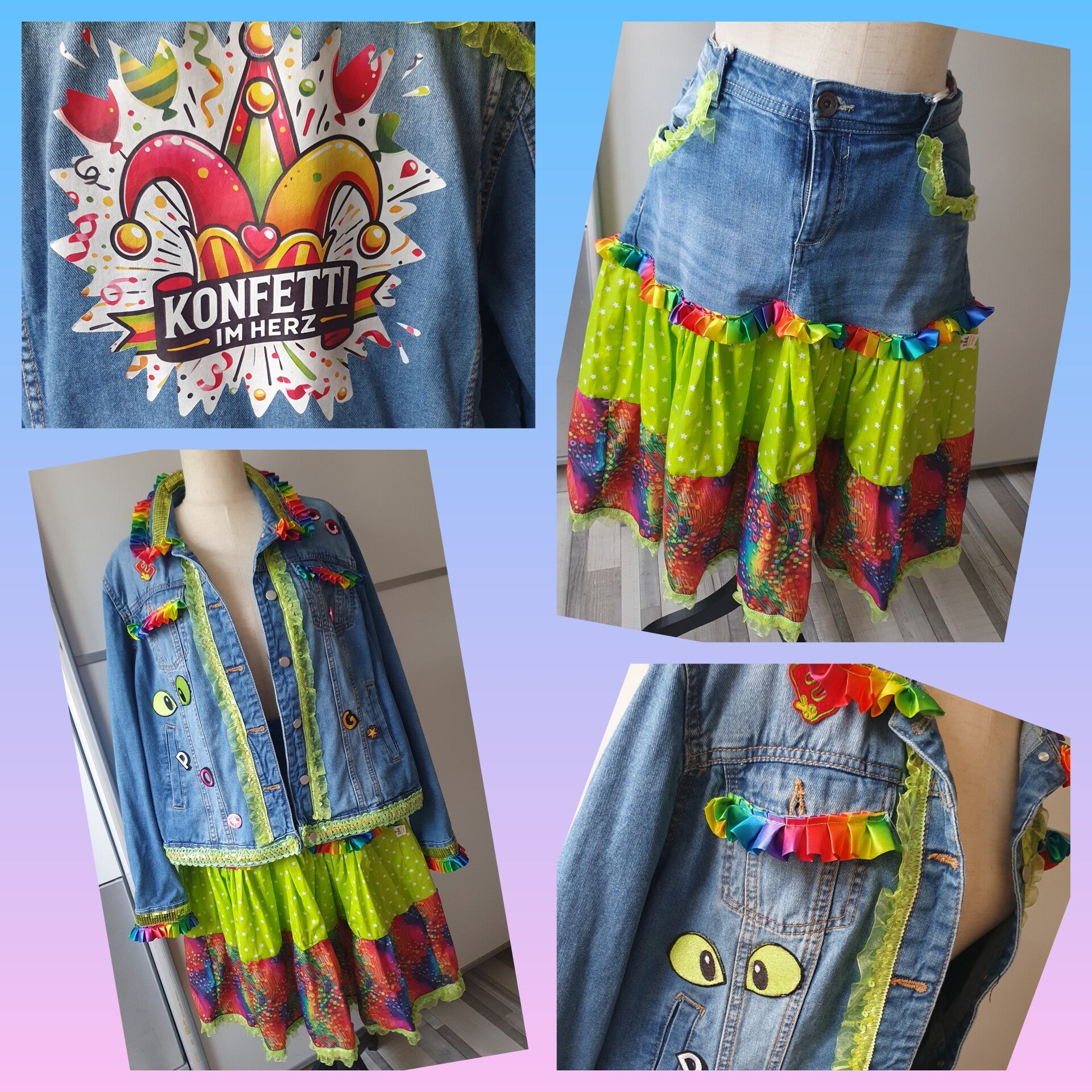 Mama Karnevals Set,Jacke und Rock Gr. 42