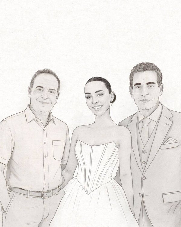 Ilustración realista en blanco y negro 🖤