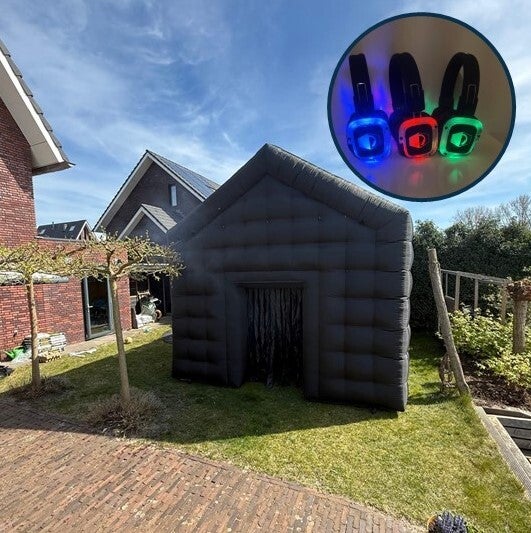 Opblaasbare discotent (silent disco)