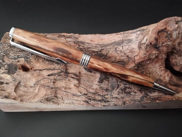 Flamme d’Automne - Stylo bille en érable échauffé