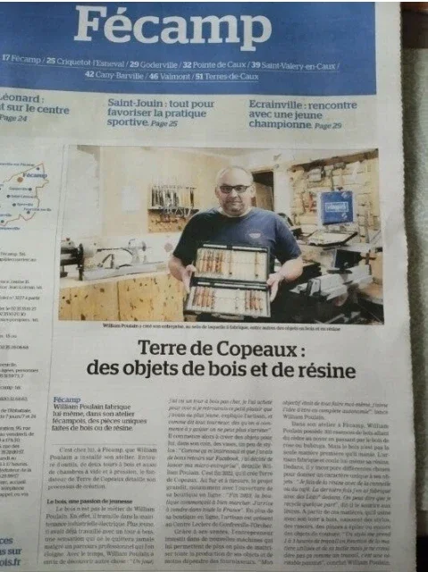 Fabrication artisanale dans l’atelier Terre de Copeaux à Fécamp