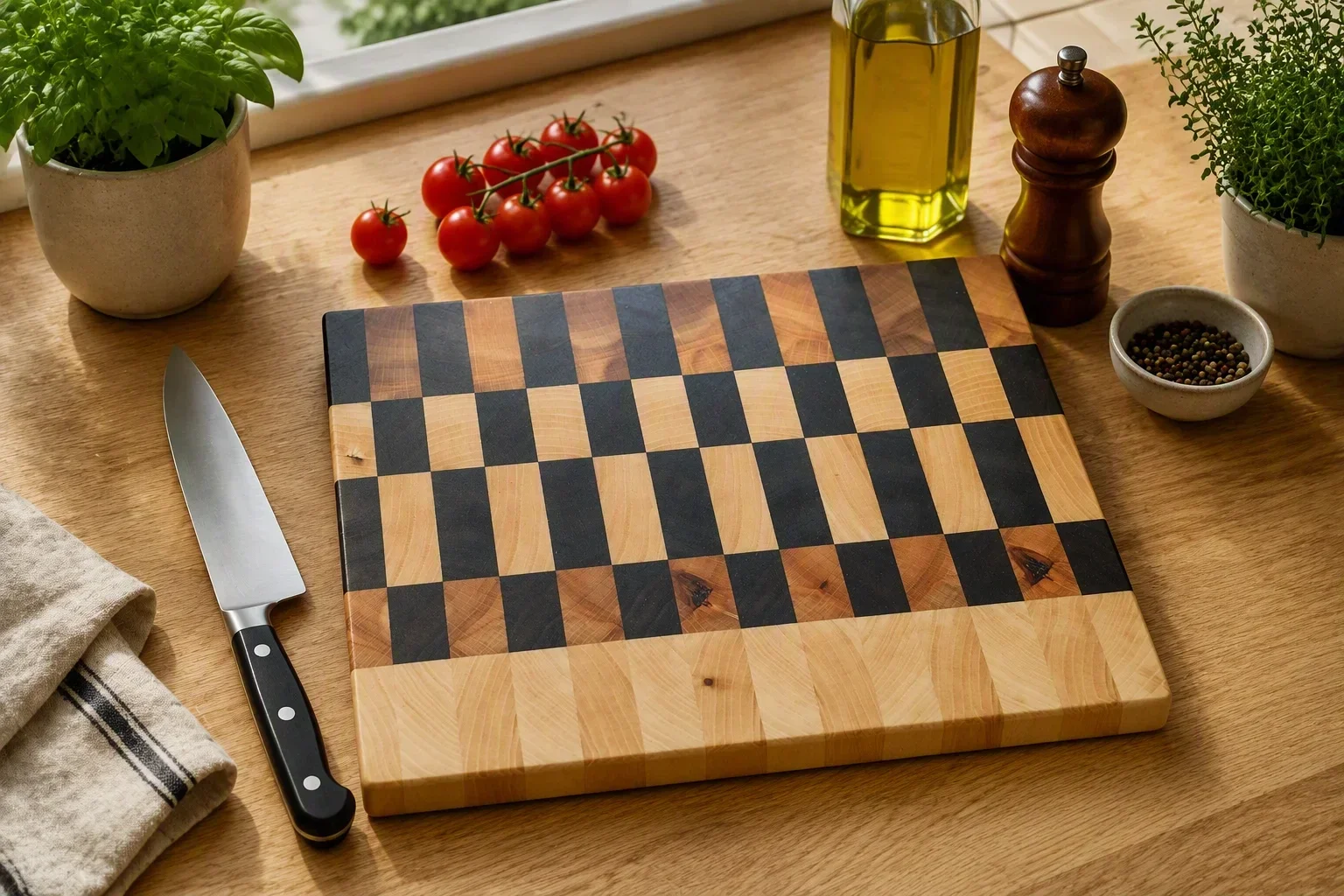 Planche à découper en bois de bout – Collection Essentiel