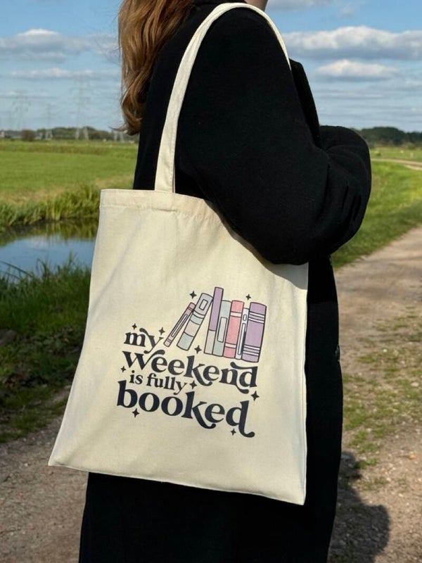 Canvas Tas 'My Weekend is Fully Booked'