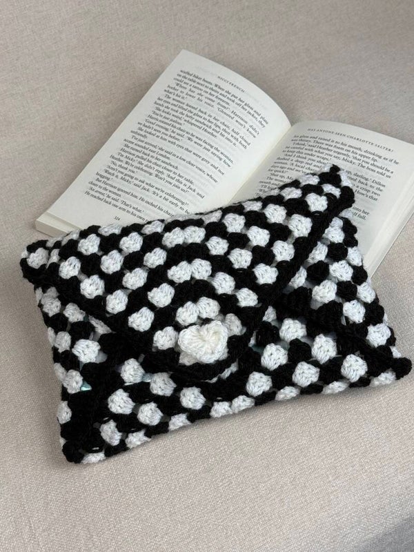 Booksleeve Zwart/Wit Large
