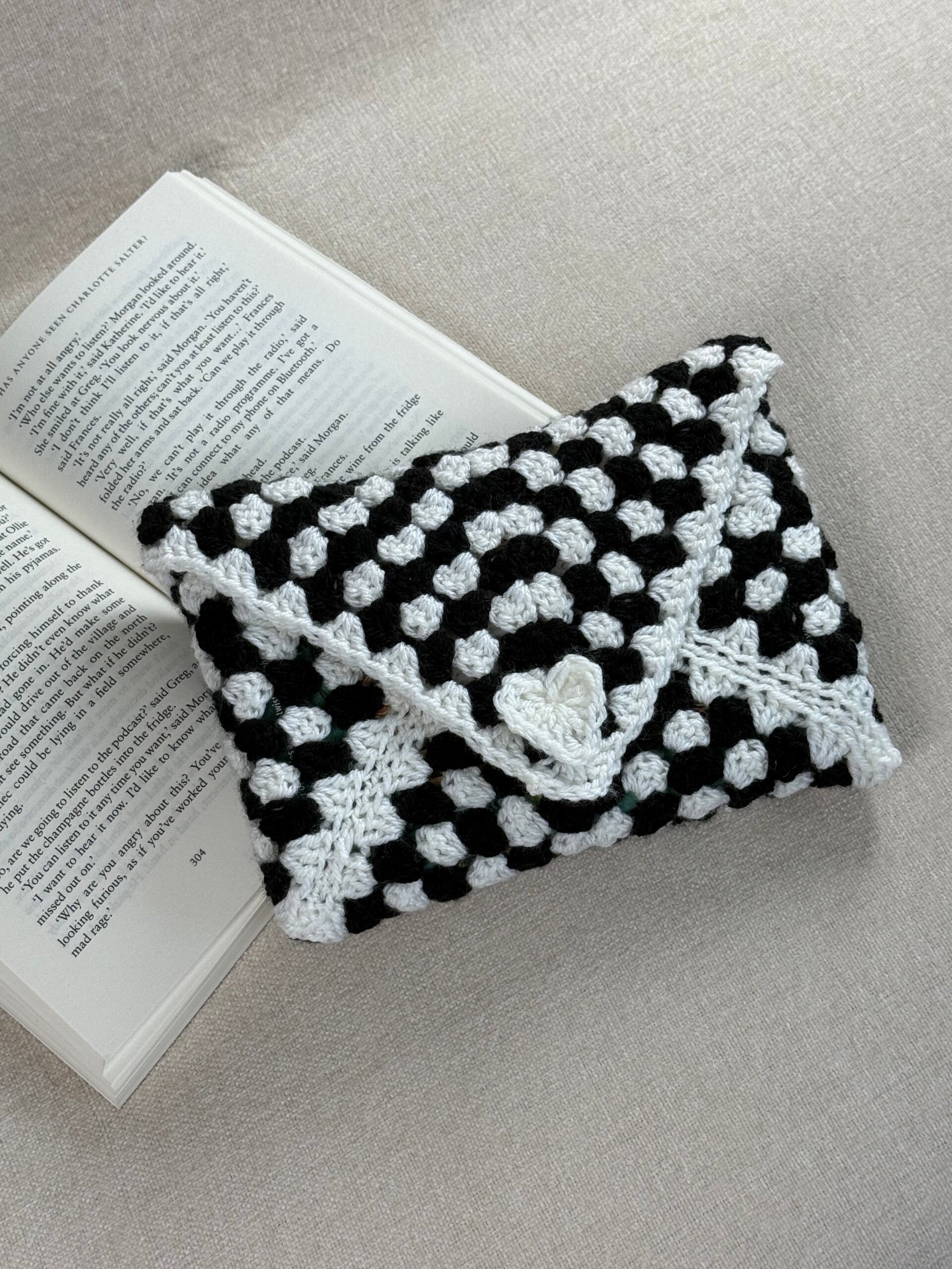 Booksleeve Wit/Zwart