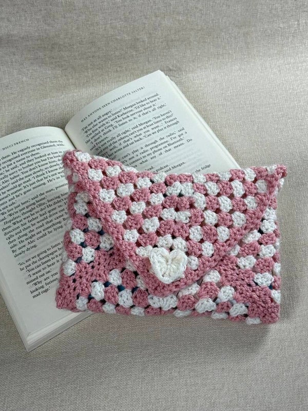 Booksleeve Licht Roze/Wit