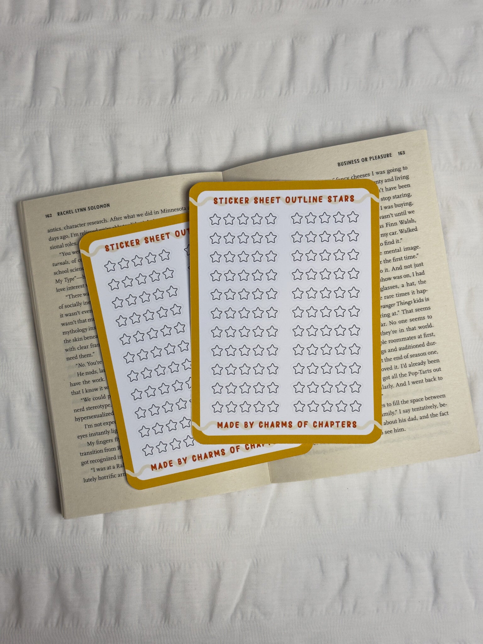 Sticker Sheet Outline Stars
