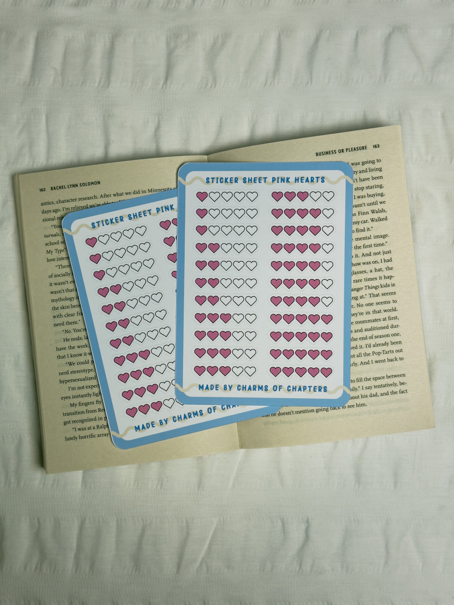 Sticker Sheet Pink Hearts