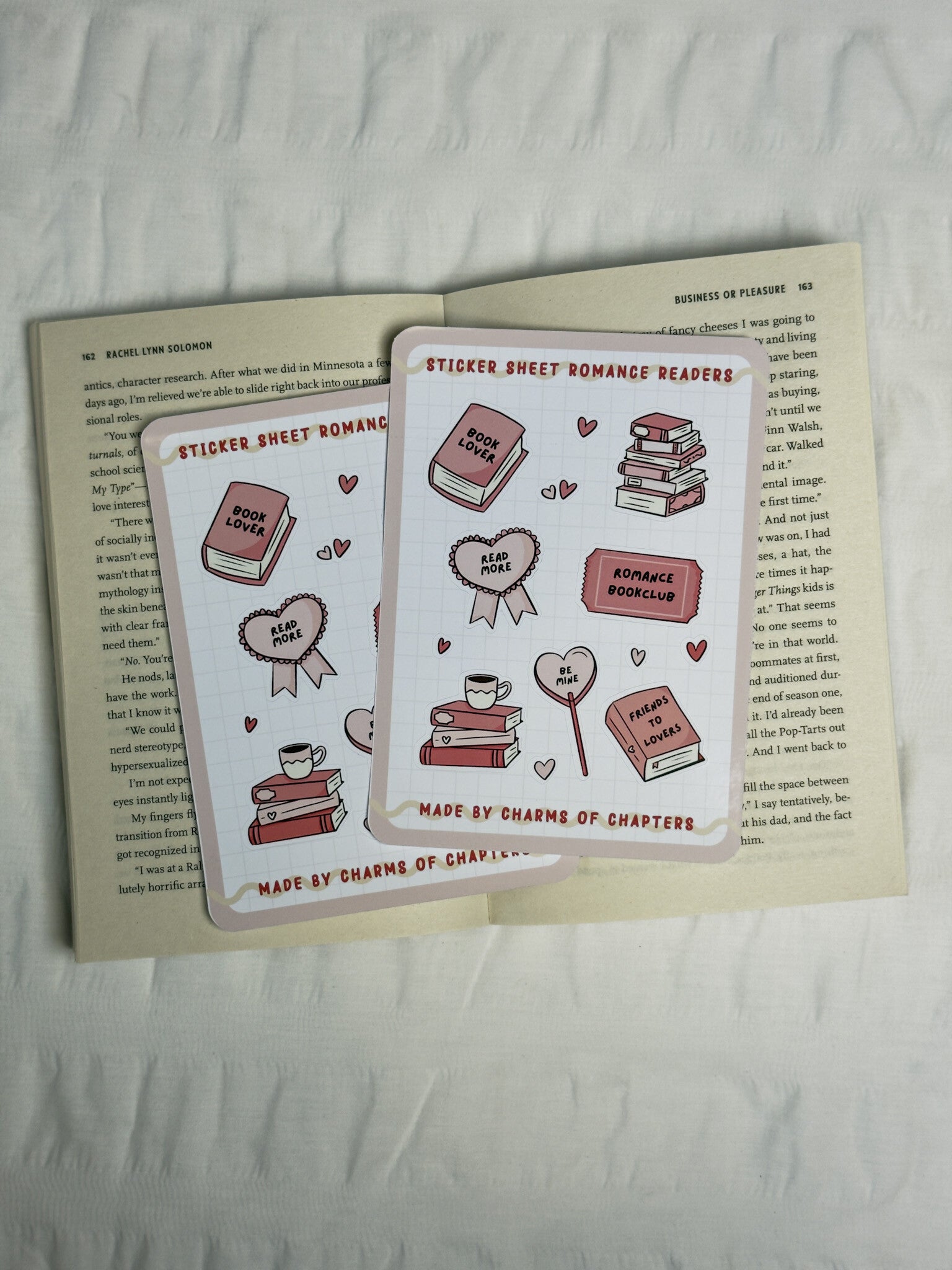 Sticker Sheet Romance Reader