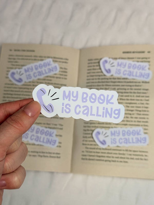Sticker My Book Is Calling