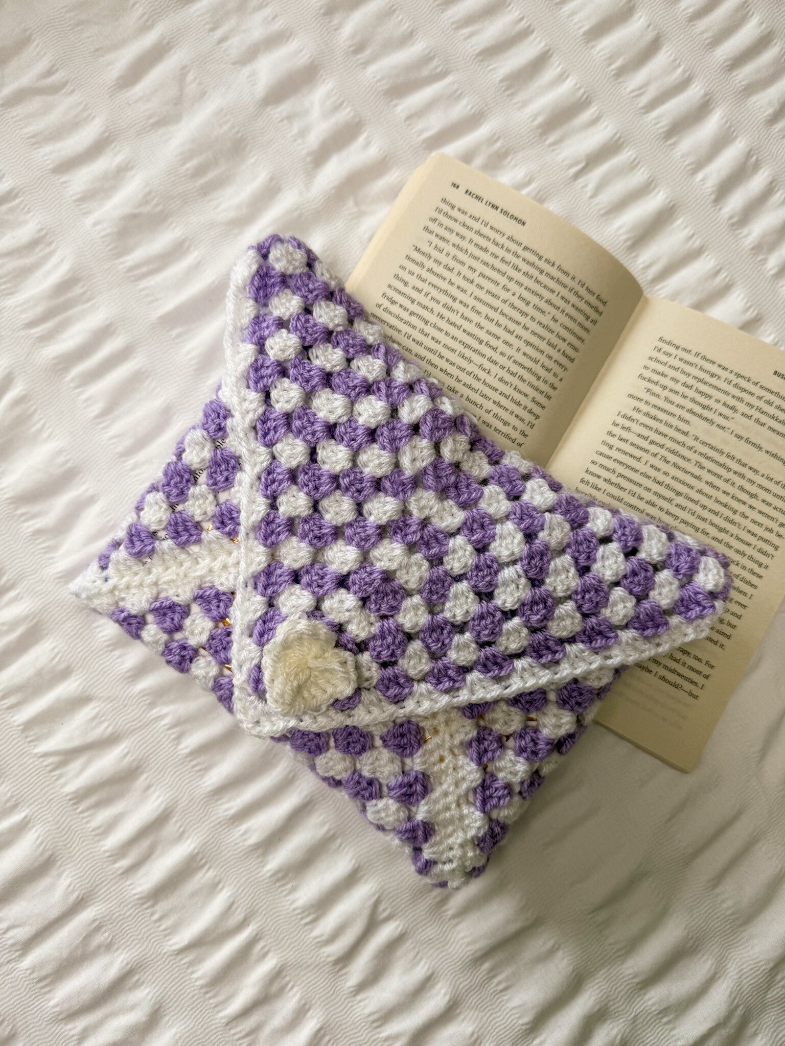 Booksleeve Wit/Paars