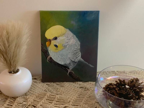 Parakeet Love = Original 11x14