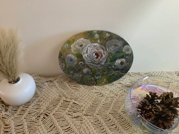 A Walk in The Garden = Original Painting