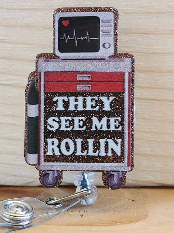Med Cart / Crash Cart Badge Reel