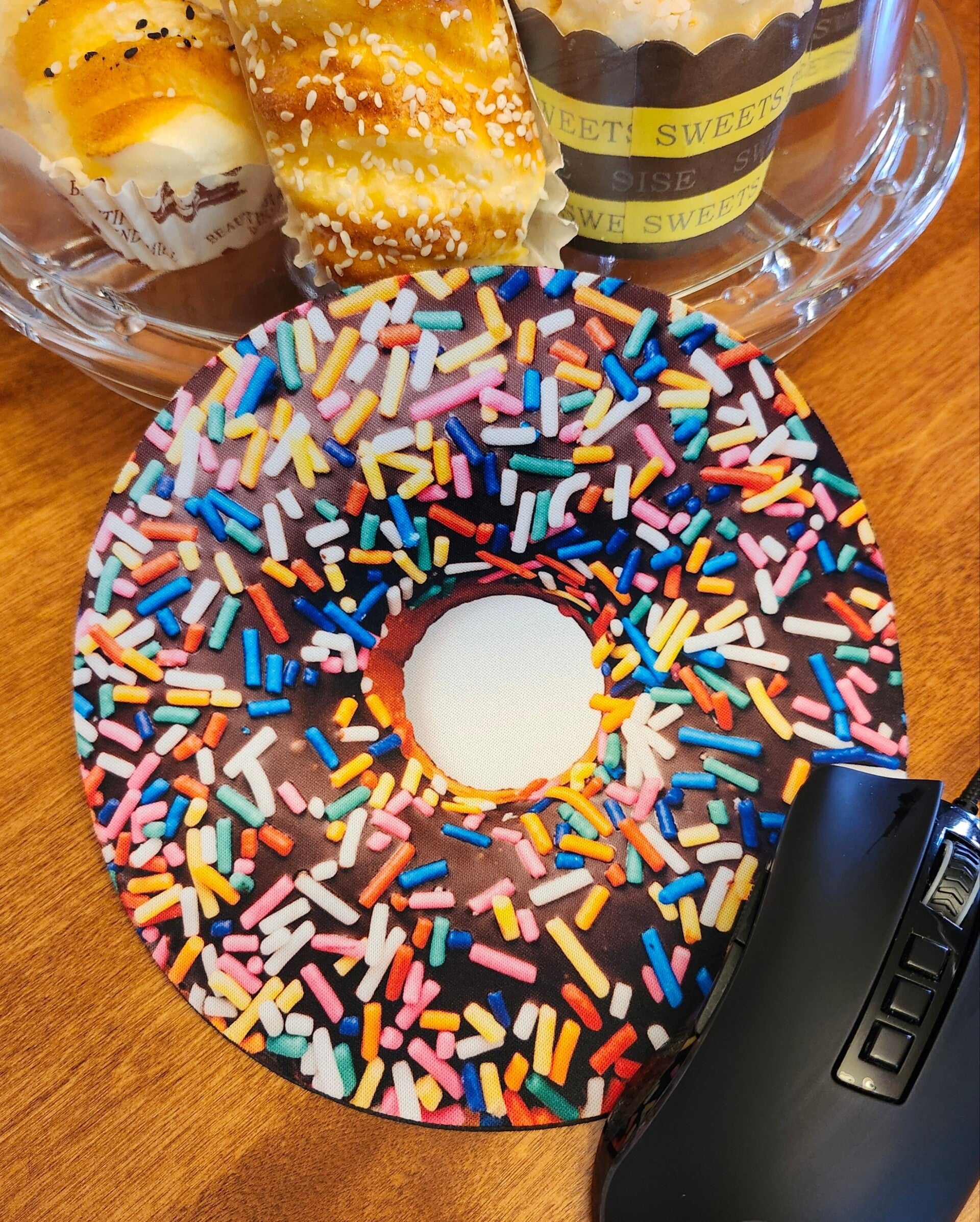 Chocolate Sprinkle Donut Mouse Pad