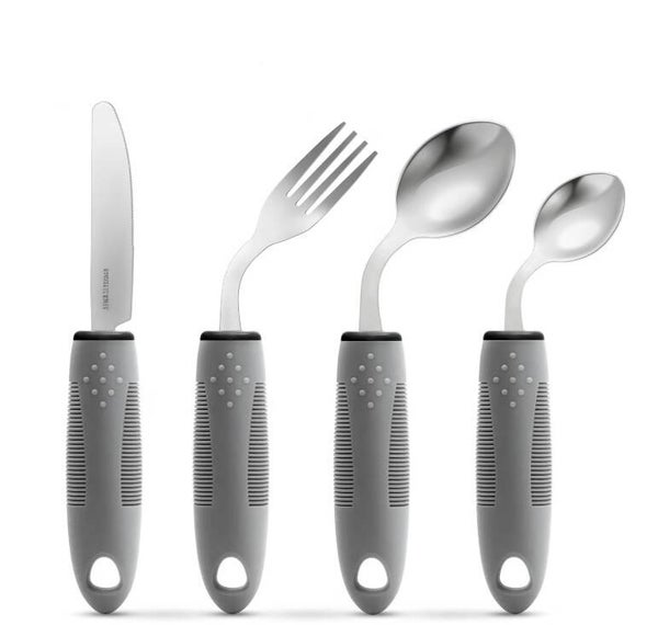 4-Piece 𝗟𝗲𝗳𝘁-𝗛𝗮𝗻𝗱𝗲𝗱 Adaptive Set for Parkinson’s and Hand Tremors