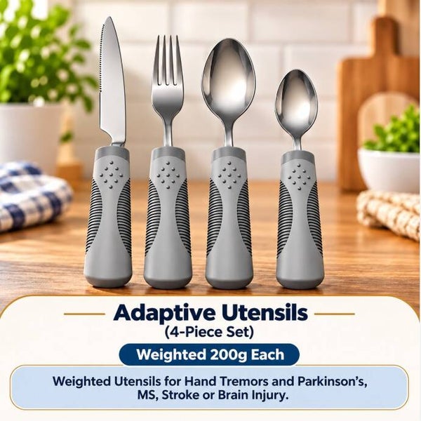 𝗪𝗘𝗜𝗚𝗛𝗧𝗘𝗗 - Adaptive Utensils for Hand Tremors