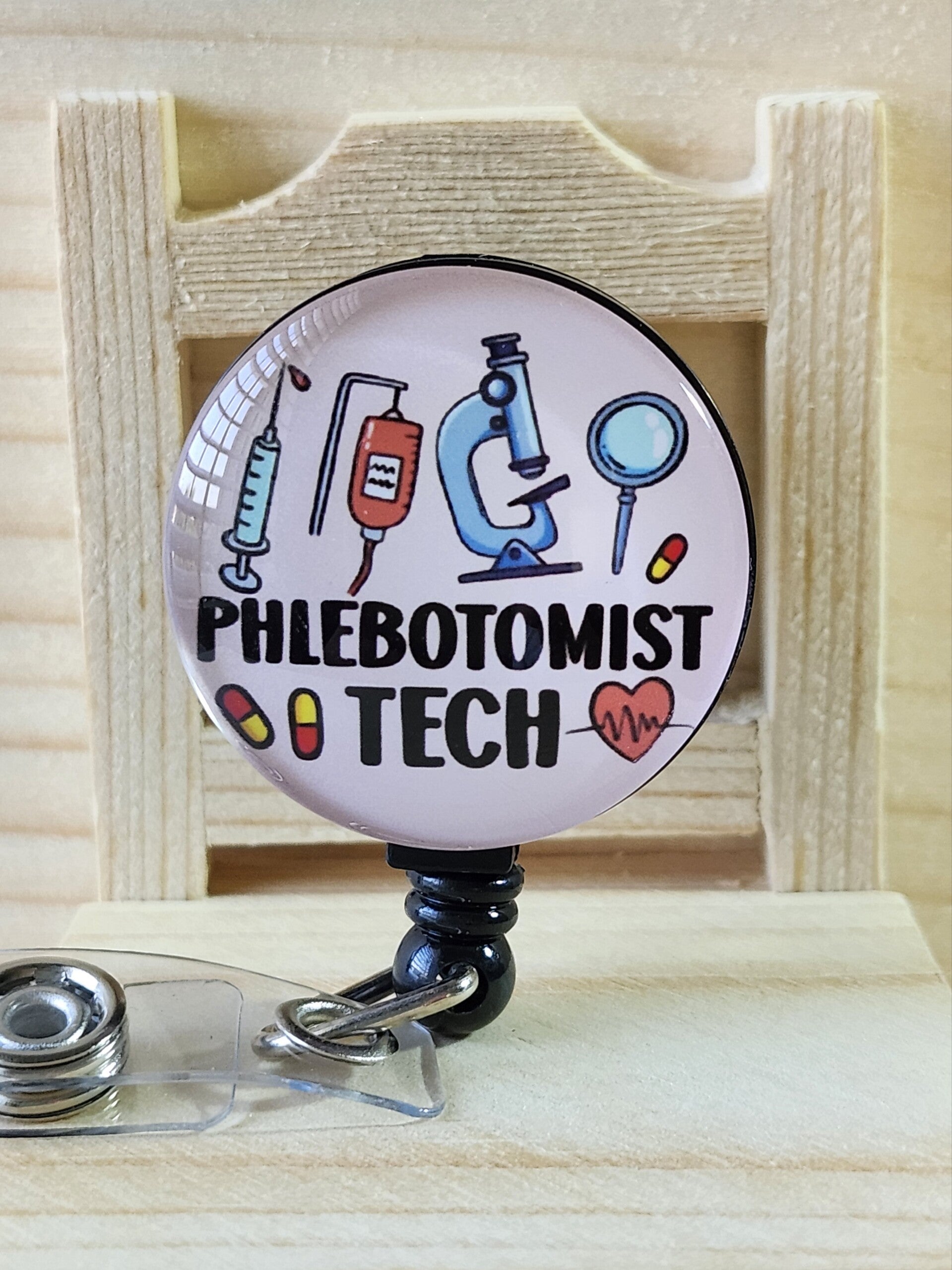 Phlebotomist Technician Badge Reel