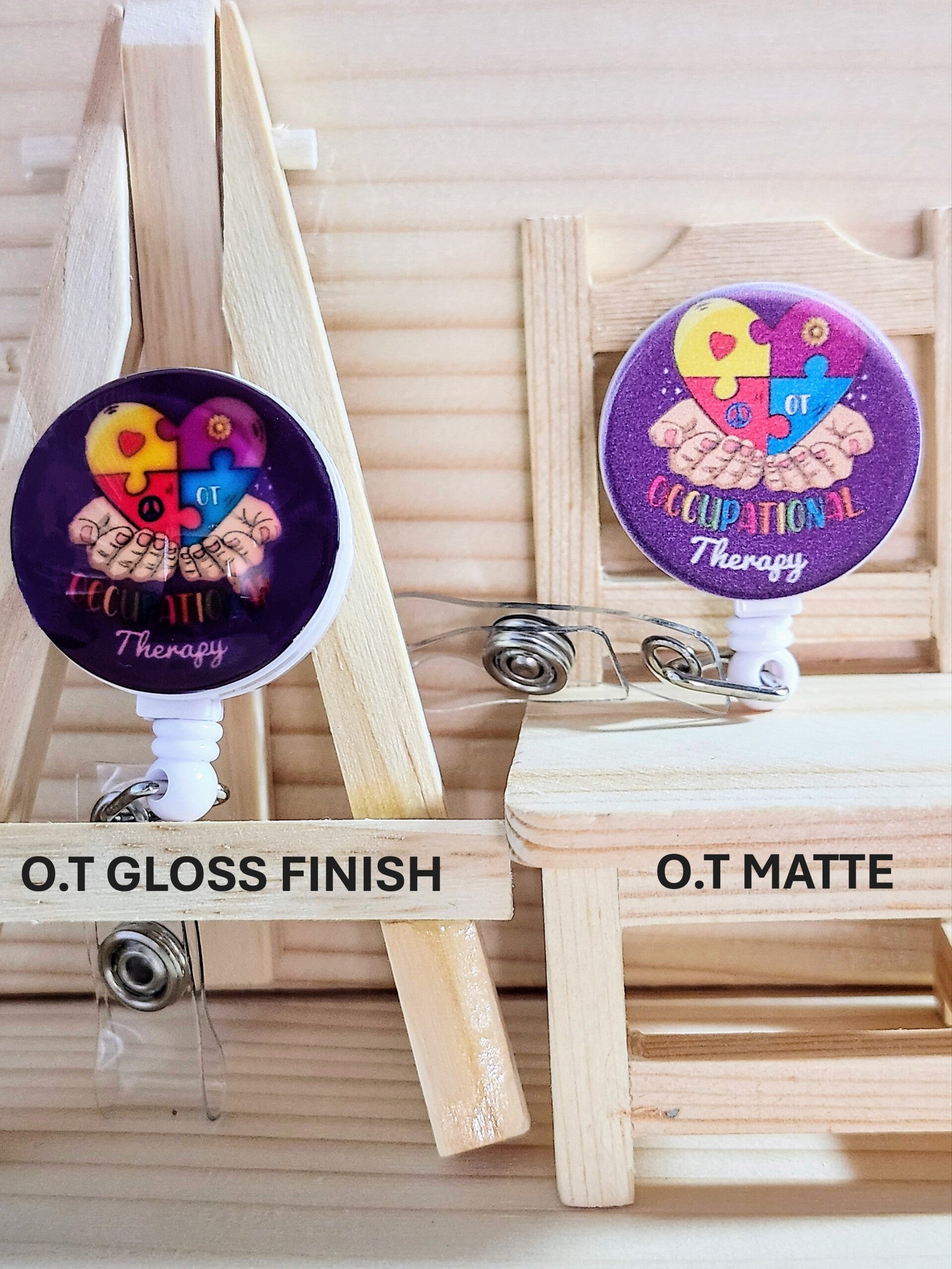 OT - Gloss and Matte Finish Badge Reel (TWIN)